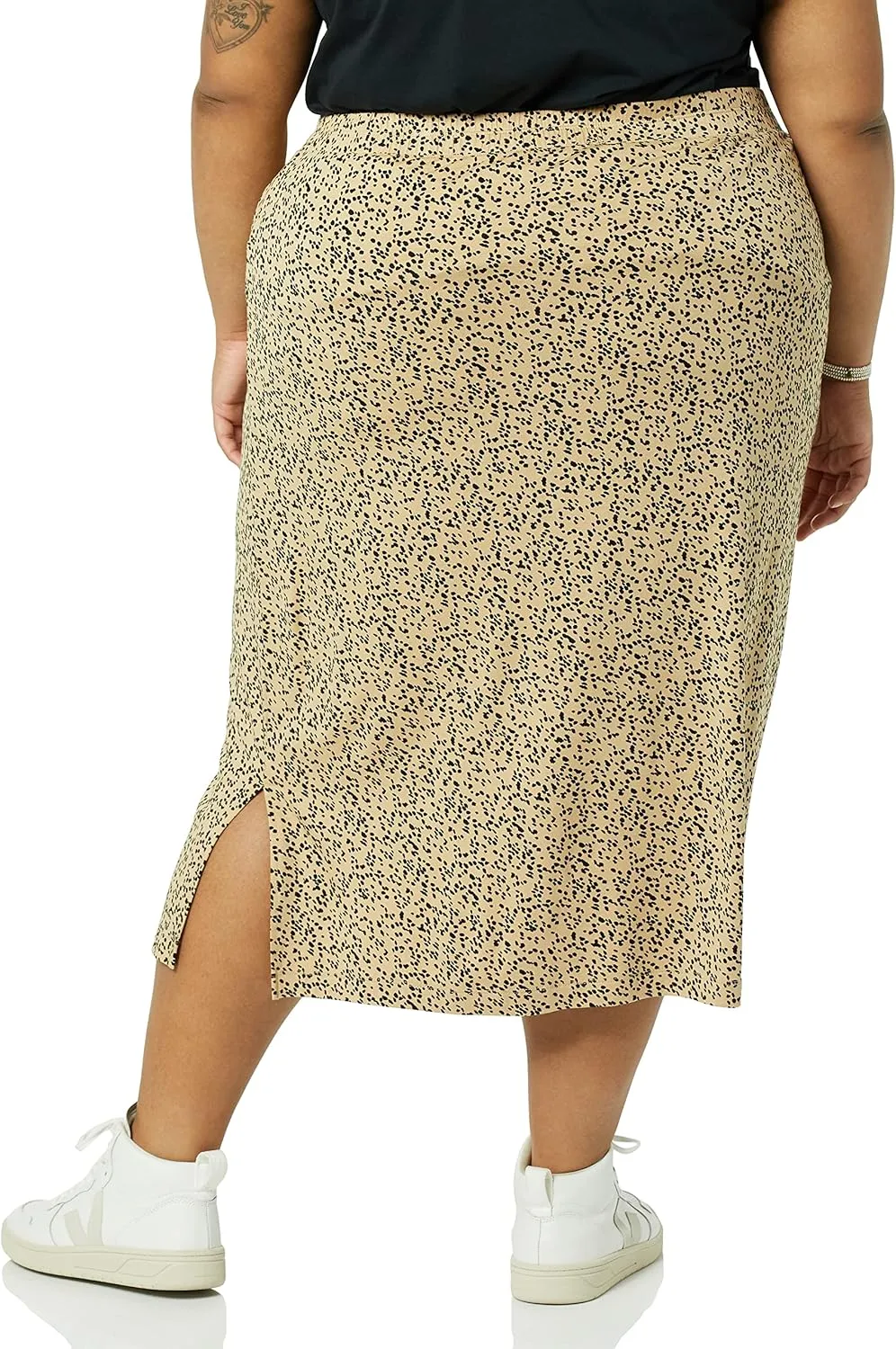 Amazon Essentials Women's Pull-On Knit Midi Skirt (Available in Plus Size)
