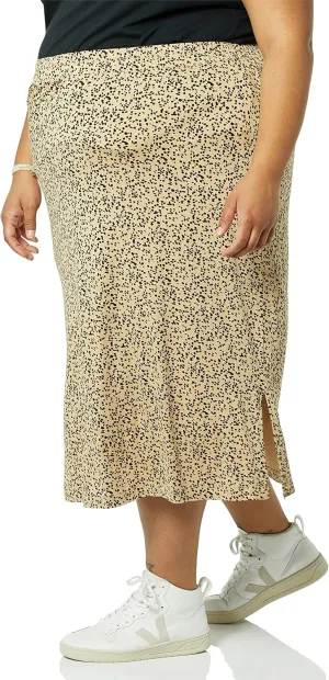Amazon Essentials Women's Pull-On Knit Midi Skirt (Available in Plus Size)