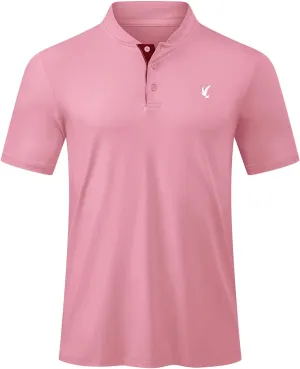 JMIERR Men's Polo Henley Shirt Moisture Wicking Quick Dry Summer Casual Short Sleeve Golf Polo T Shirts