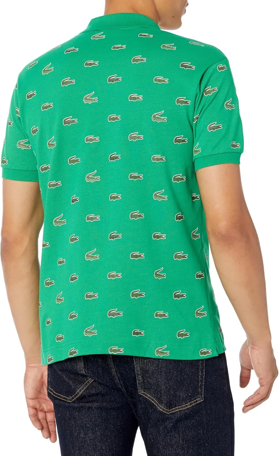 Lacoste Mens Short Sleeve Allover Croc Polo Shirt