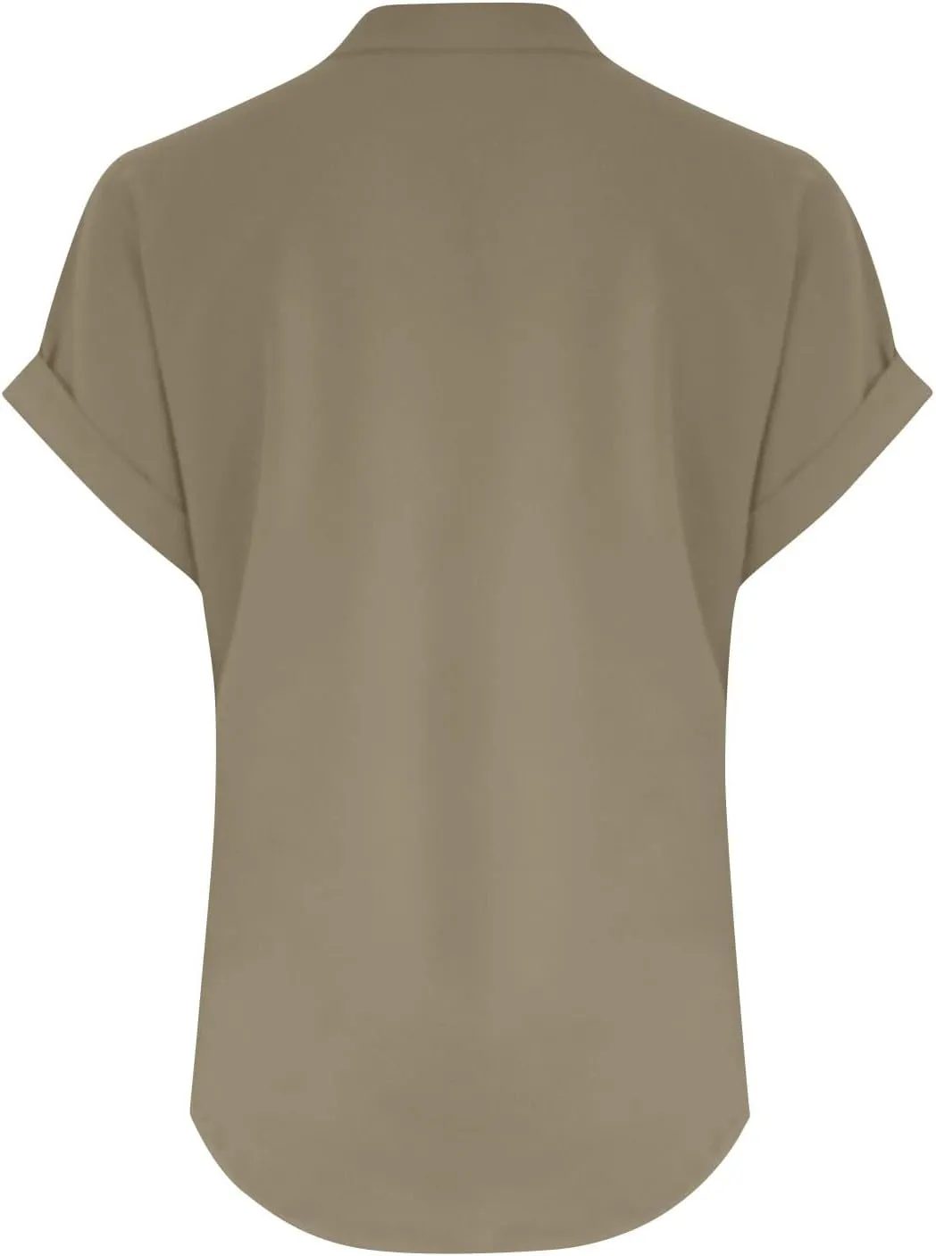 Linen Button Down Shirt Women Loose V-Neck T-Shirts Casual Short Sleeve Beach Blouse Summer Bohemian Tops