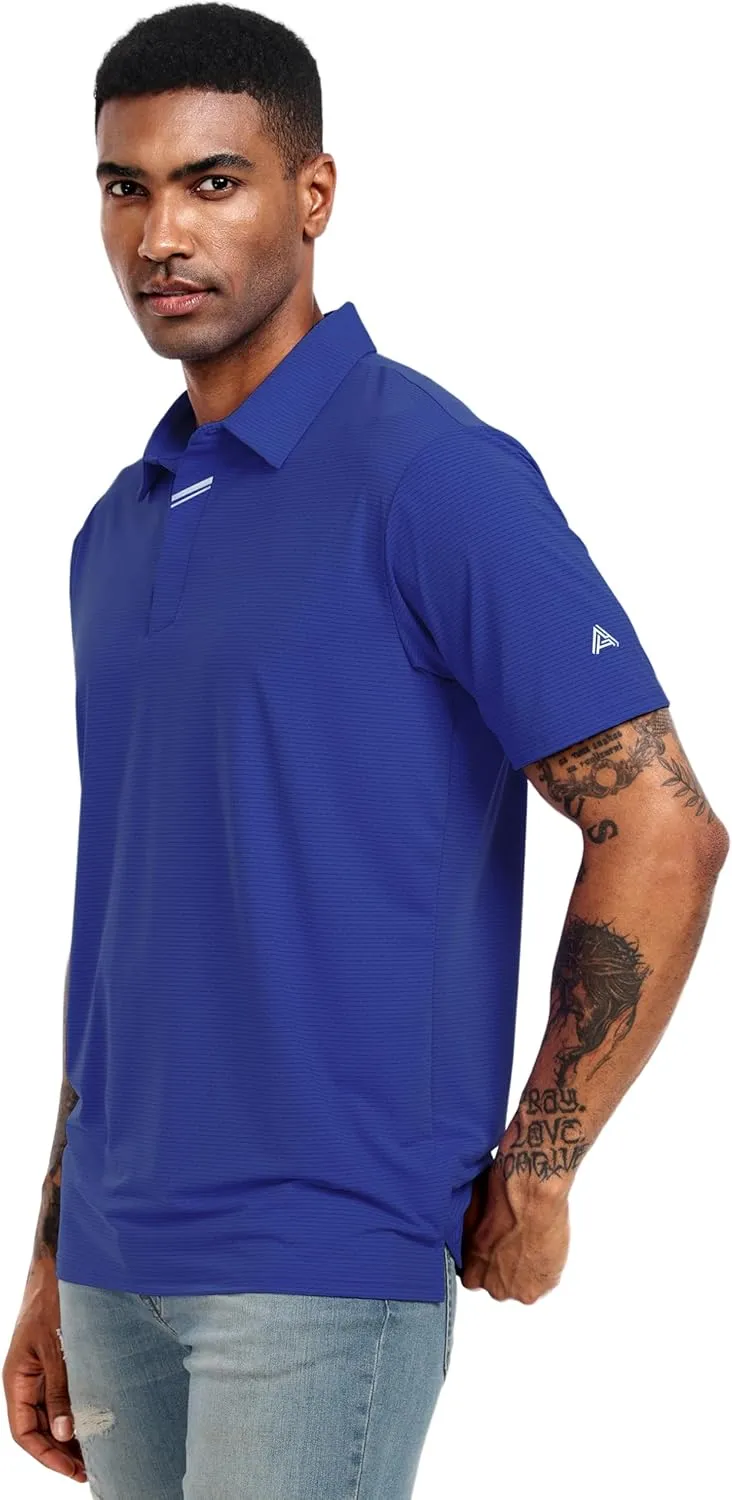 Lzzidou Polo Shirts for Men Short Sleeve Golf Polo Shirts Stretch Moisture Wicking Performance Athletic Tees