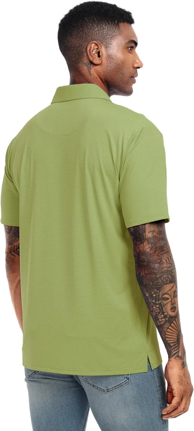 Lzzidou Polo Shirts for Men Short Sleeve Golf Polo Shirts Stretch Moisture Wicking Performance Athletic Tees