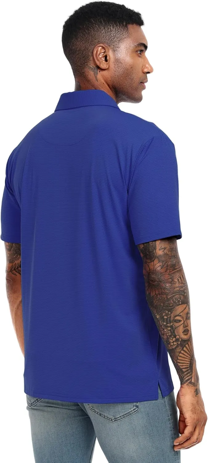 Lzzidou Polo Shirts for Men Short Sleeve Golf Polo Shirts Stretch Moisture Wicking Performance Athletic Tees
