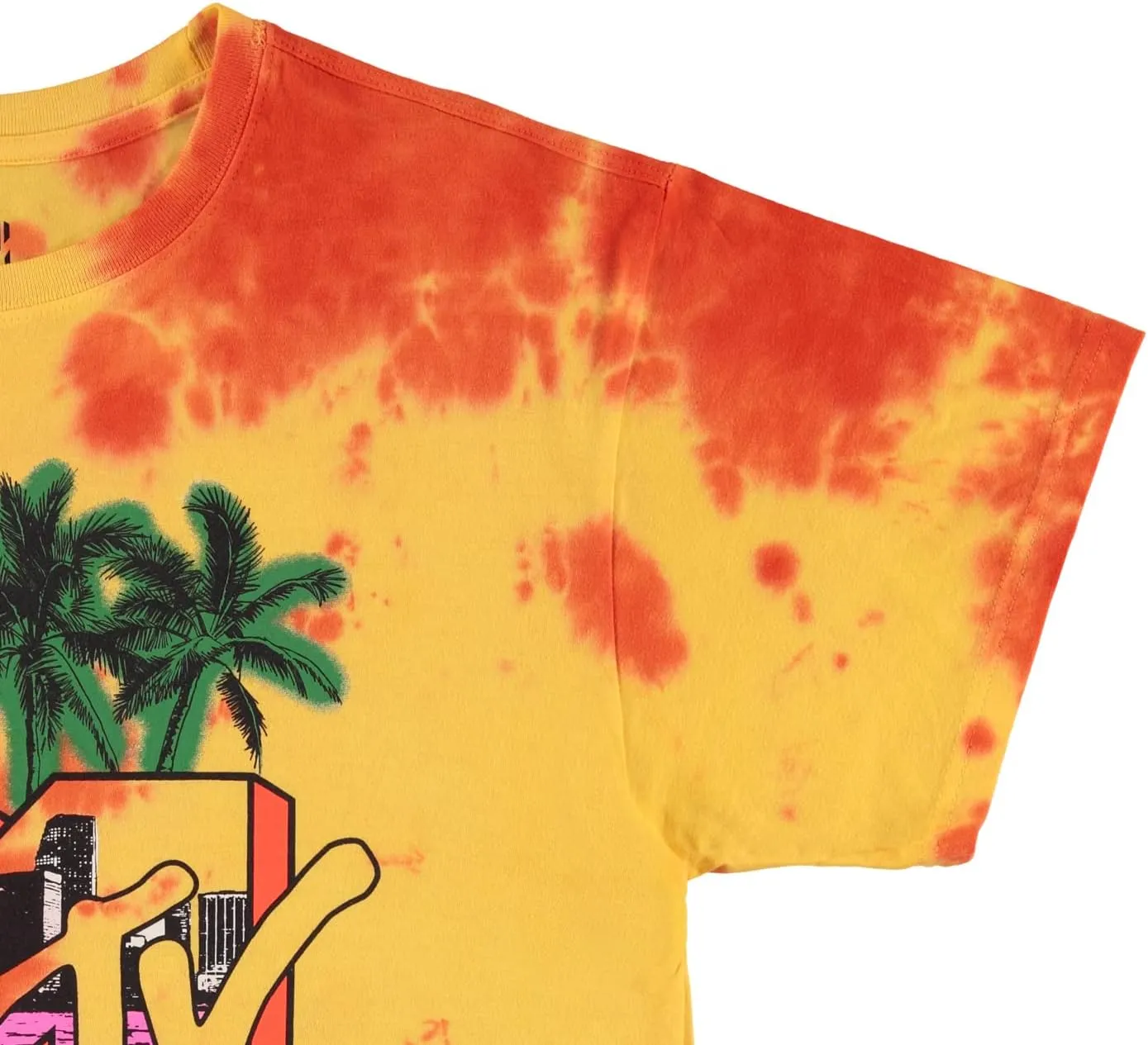 MTV Mens Tie Dye Shirt - #TBT Mens 1980's 1990's Music Television Clothing - Classic I Want My T-Shirt