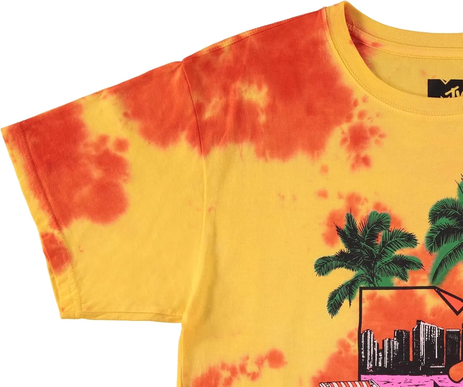 MTV Mens Tie Dye Shirt - #TBT Mens 1980's 1990's Music Television Clothing - Classic I Want My T-Shirt