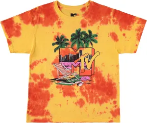 MTV Mens Tie Dye Shirt - #TBT Mens 1980's 1990's Music Television Clothing - Classic I Want My T-Shirt