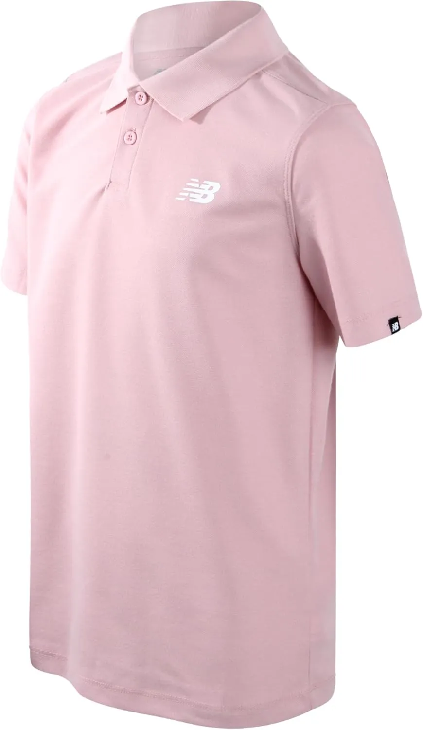 New Balance Boys' Polo T-Shirt - Short Sleeve Dry Fit Shirt for Boys' - Performance Collared Golf Shirt (8-20)