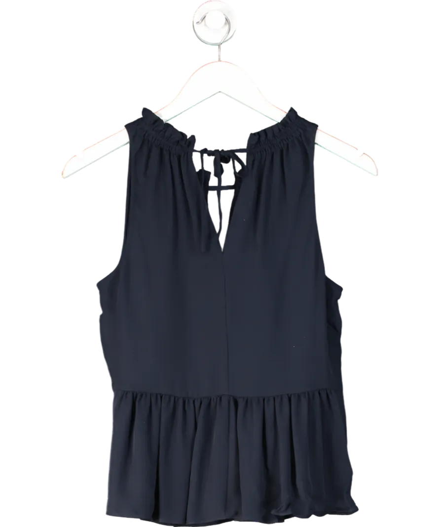 Rebecca Taylor Blue 100% Silk Peplum Top UK S