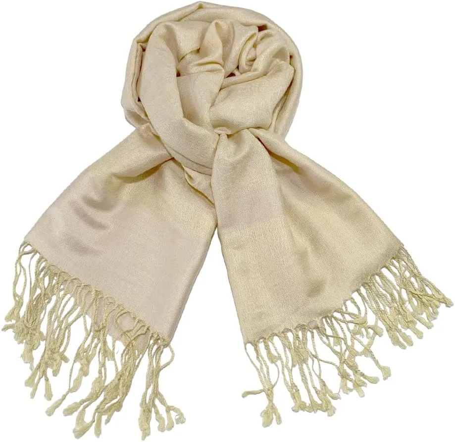 Two Tone Silky Paisley Pashmina Shawl Wraps for Women Jacquard Pashminas Wrap Rave Scarf Soft