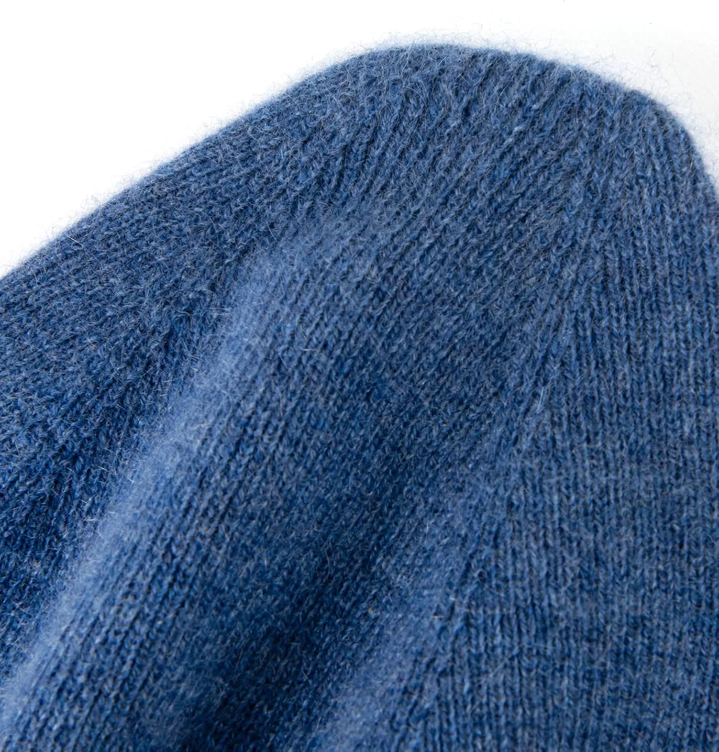 Unisex 100% Pure Cashmere Beanie, Ribbed Cuffed Hat Warm Soft with Gift Box for Women and Men