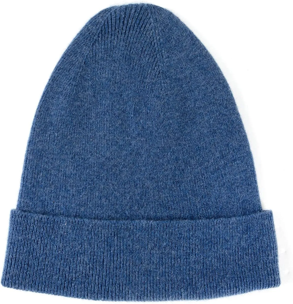 Unisex 100% Pure Cashmere Beanie, Ribbed Cuffed Hat Warm Soft with Gift Box for Women and Men
