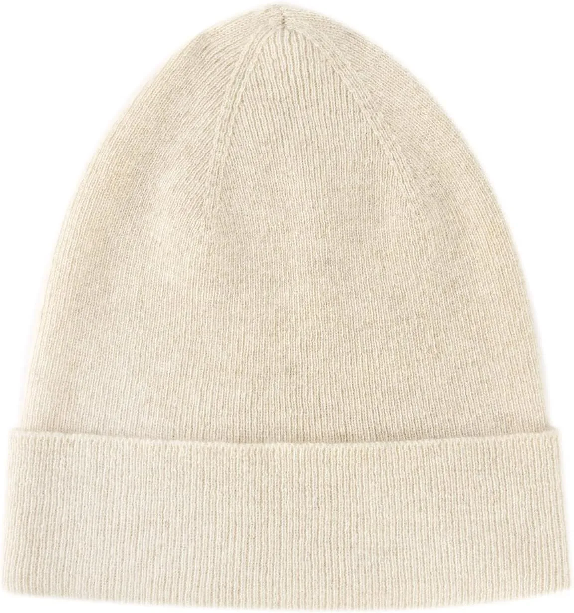 Unisex 100% Pure Cashmere Beanie, Ribbed Cuffed Hat Warm Soft with Gift Box for Women and Men