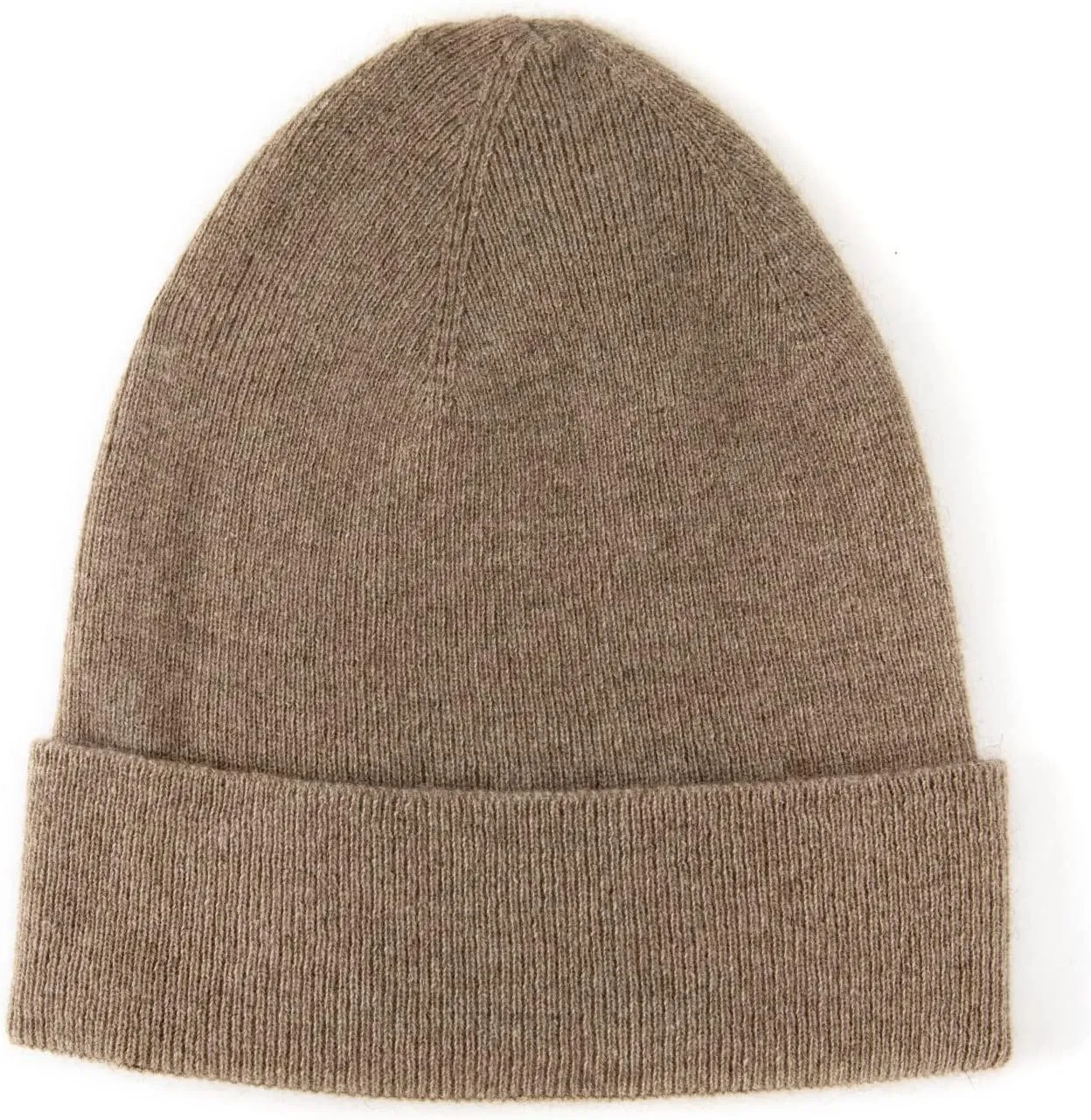 Unisex 100% Pure Cashmere Beanie, Ribbed Cuffed Hat Warm Soft with Gift Box for Women and Men