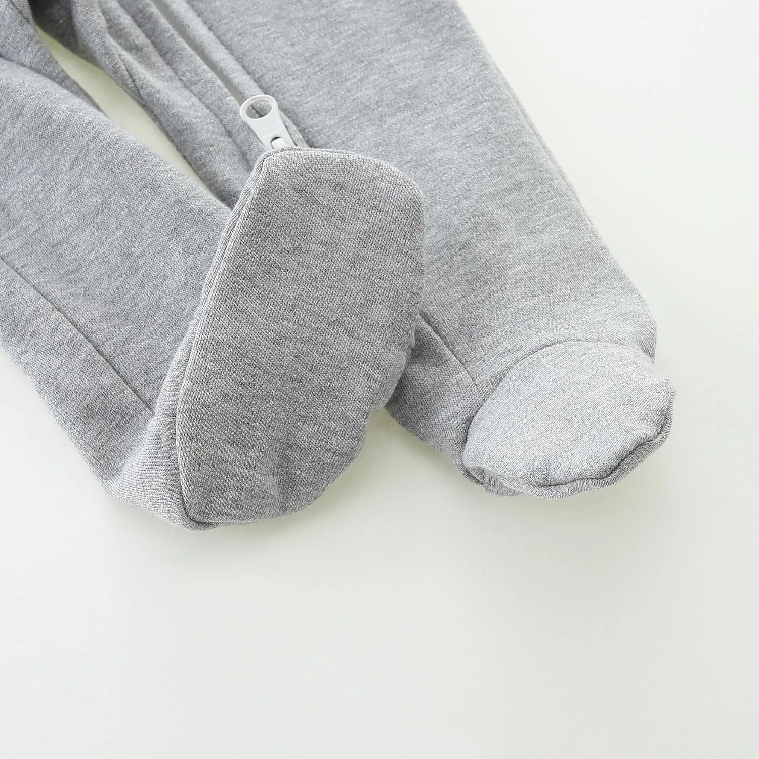 Unisex Baby Boy and Girl Zipper Onesie Solid Toddler Footie One-Piece Infant Romper Jumpsuit