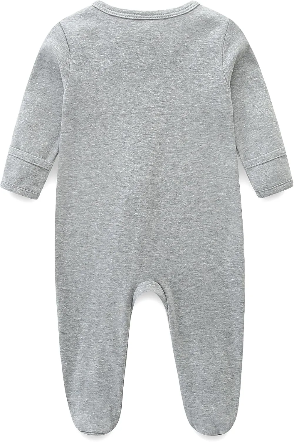 Unisex Baby Boy and Girl Zipper Onesie Solid Toddler Footie One-Piece Infant Romper Jumpsuit